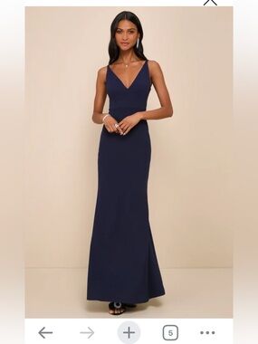 Navy Lulu’s Melora Maxi Formal Dress